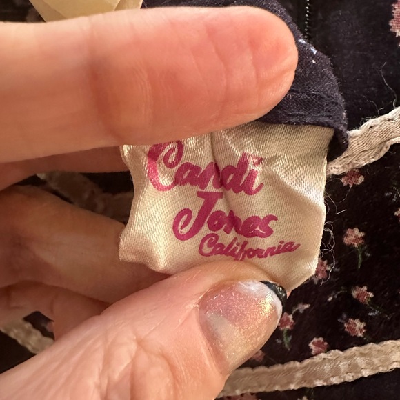 Vintage Candi Jones California Prairie Dress – Cottagecore XS/S – Lace Trim - Picture 3 of 5